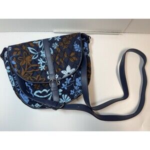 Vera Bradley Slim Saddle Bag In Java Floral New